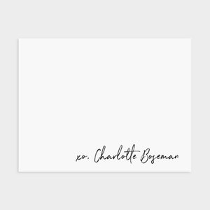 Personalized Stationary | Personalized Stationery | Personalized Note Cards | Casual Script Stationery | Modern Stationary | Thank You Cards