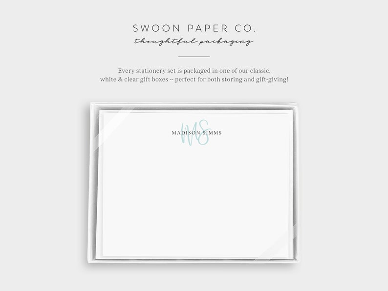 Personalized Stationary Personalized Stationery Personalized Notecards Monogrammed Stationery Monogram Stationary Stationary Set image 6