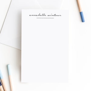 Personalized Notepad | Simple Notepad | Classic Stationery | Classy Notepad | Personalized Stationery | Stationary | Black & White [N13]