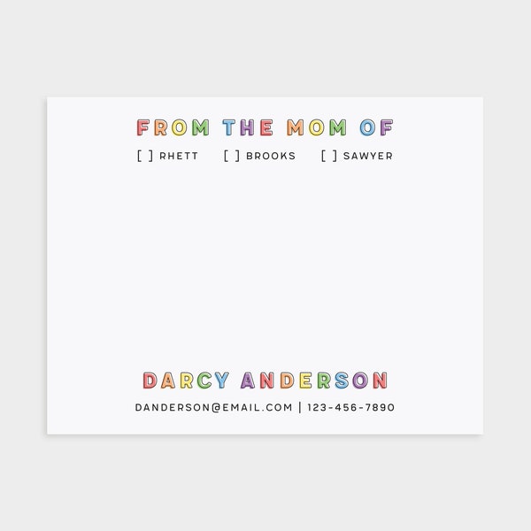 Mom Of Notepad | From the Mom Of Notepad | School Notepad for Mom | Personalized Mom Notepad | School Note Notepad | Note to School [N02]