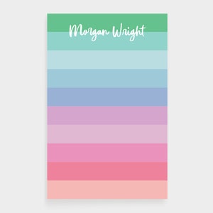 Personalized Notepad: Colorful Stripe To Do List