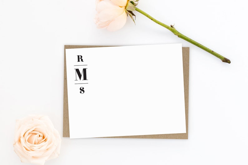 Wedding Gift Monogram Wedding Gift Personalized Wedding Stationery Bridal Shower Thank You Cards Gift for Bride Wedding Thank You Cards