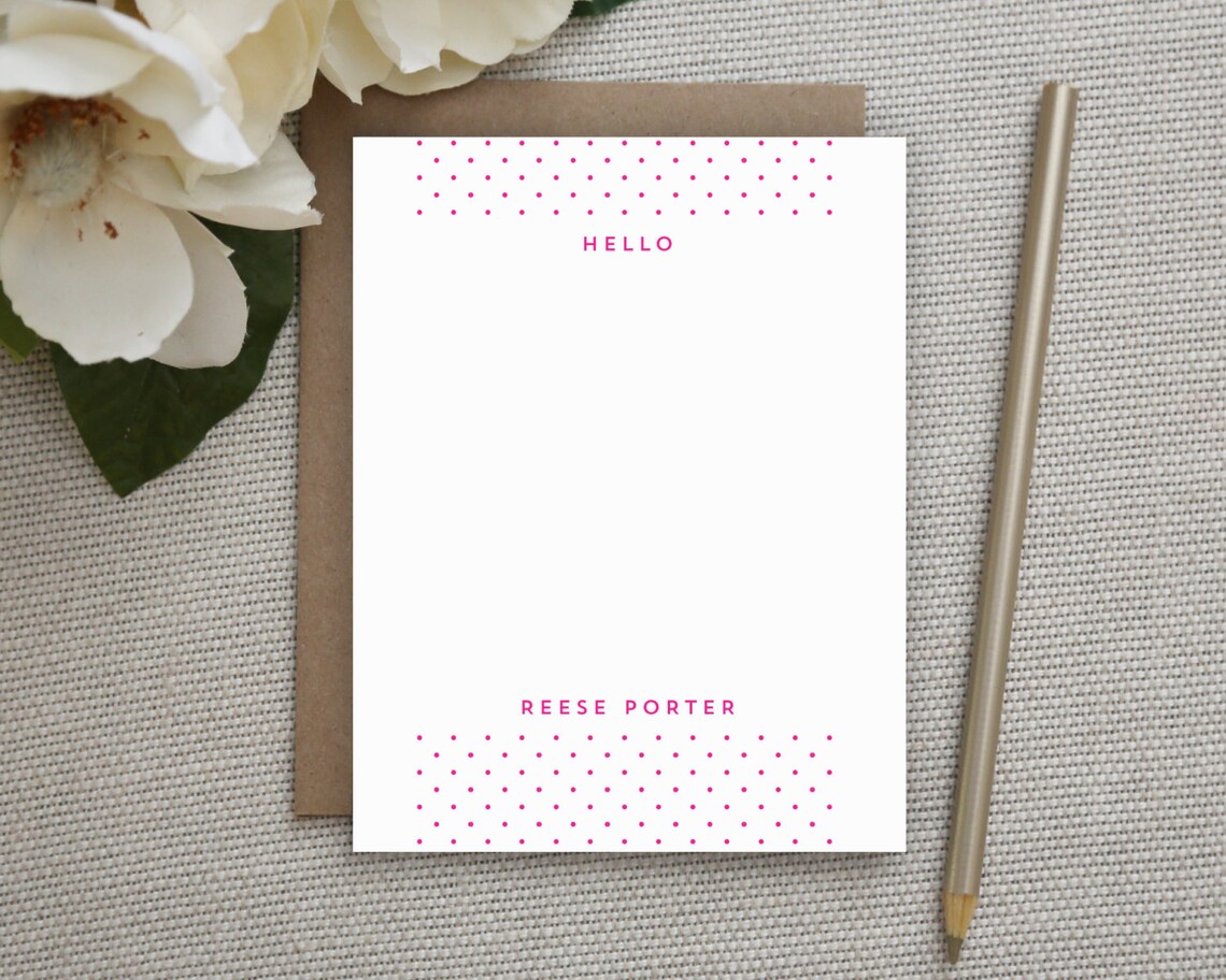 Personalized Stationery. Personalized Notecard Set. Etsy