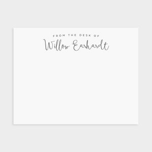 Personalized Designer Stationery | Casual Script Note Cards | Functional Desktop Accessories | New Job Gift | Gift for Her | Thank You Cards