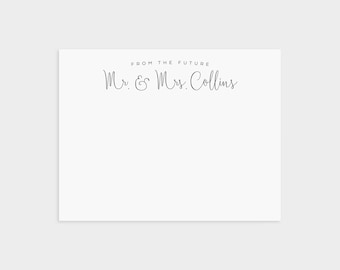Wedding Thank You Cards | Newlywed Stationery | From the Future Mr. & Mrs. | Engagement Stationary | Wedding Shower Thank You Cards [S67]