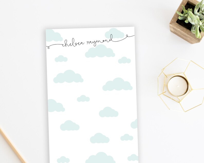 Gift Cloud Stationery Family Notepad Cloud Personalized Note Pad Fun Personalized Stationery Stationary Personalized Notepad Custom