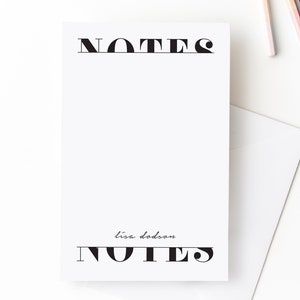 Personalized Notepad | Personalized To Do List | Pretty Notepad | Personalized Stationery | Office Stationery | Modern Stationery [N15]