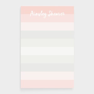 Personalized Notepad | Neutral Pastel Stationery | Personalized To Do List | Pretty To Do List | Planner Notepad | Check List Notepad [N28]