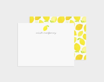 Lemon Stationary | Lemon Stationery | Personalized Stationery | Custom Stationery | Personalized Stationary | Personalized Thank You Cards