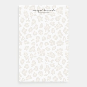 Personalized Notepad | Leopard Notepad | Personalized To Do List | Animal Print Notepad | Animal Print Stationery | Leopard Stationery [N20]