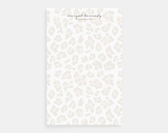 Personalized Leopard Print Notepad: To Do List Stationery