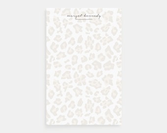 Personalized Notepad | Leopard Notepad | Personalized To Do List | Animal Print Notepad | Animal Print Stationery | Leopard Stationery [N20]