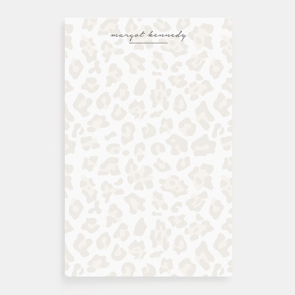 Personalized Notepad | Leopard Notepad | Personalized To Do List | Animal Print Notepad | Animal Print Stationery | Leopard Stationery [N20]