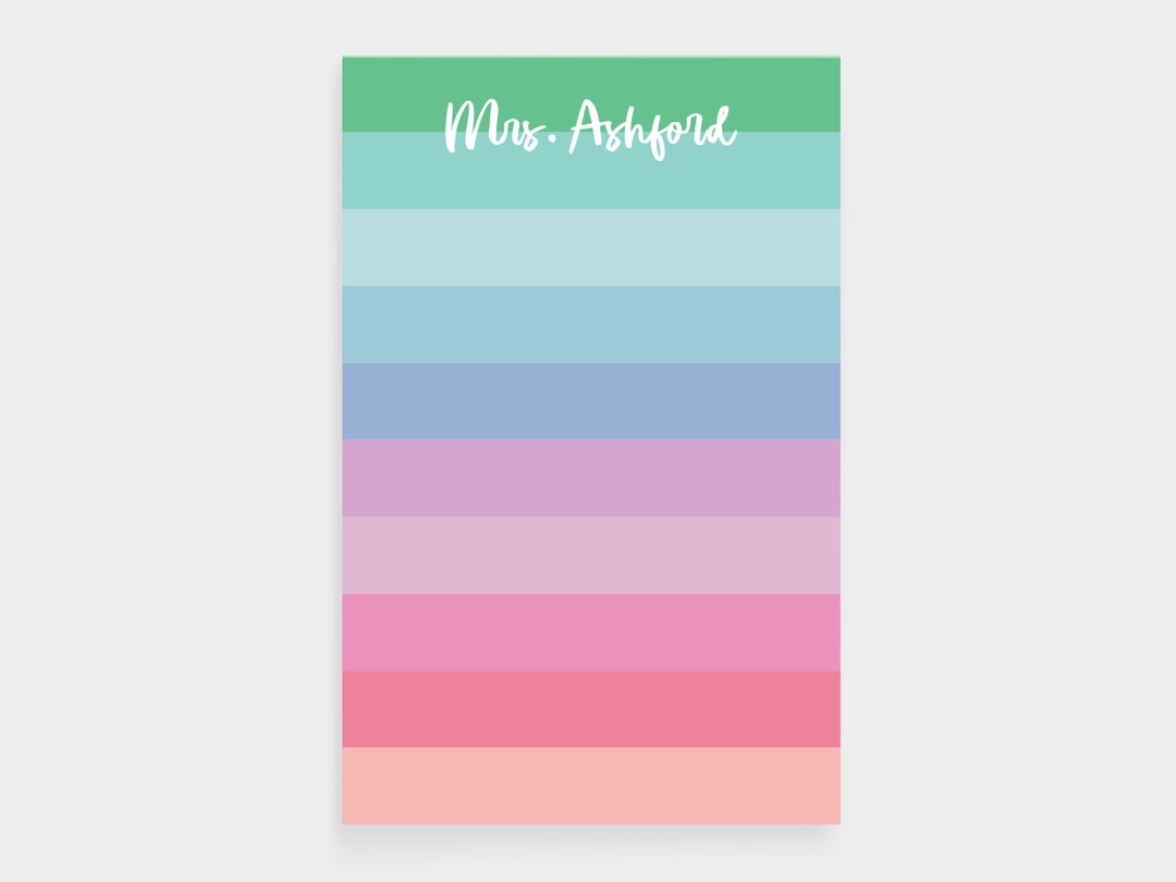 Personalized Notepad for Teachers Unique Teacher Gift Etsy