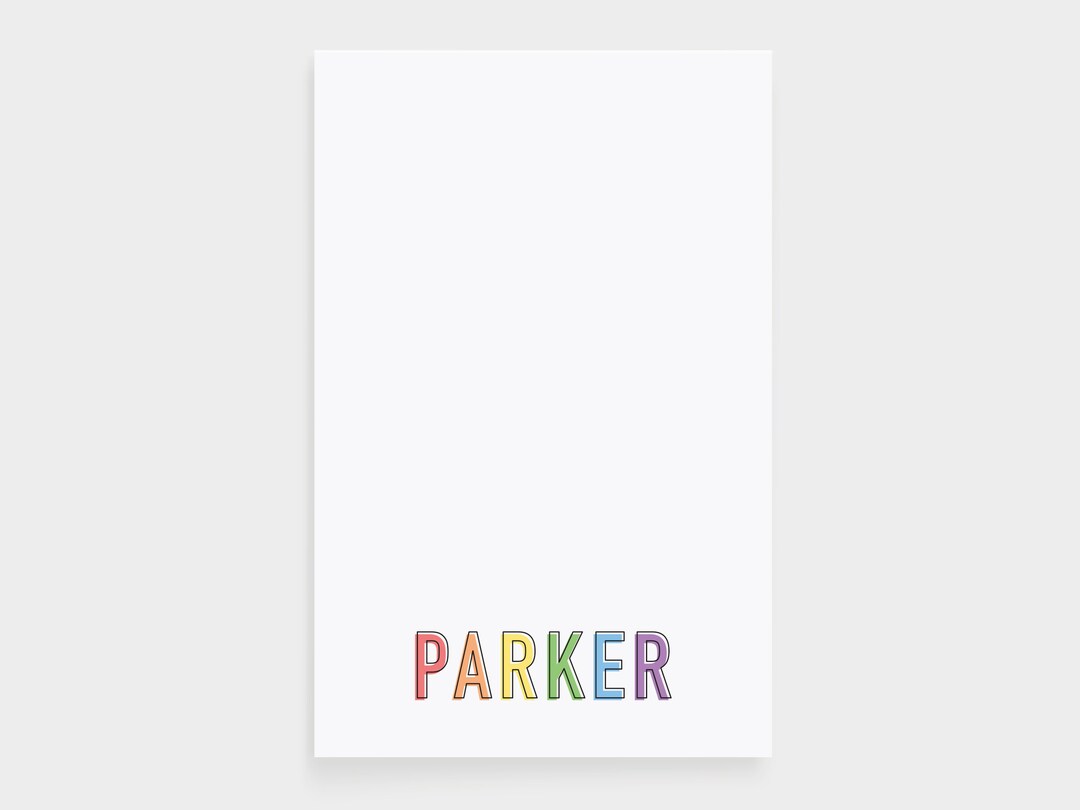 Personalized Rainbow Notepad: Kids Thank You Notes - Etsy
