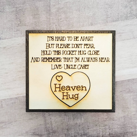 Heaven Hug Pocket Hug Gift for Grieving Friend Personalized Etsy