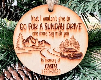 Memorial Ornament : Sunday Drive Memories Christmas Memory Tree