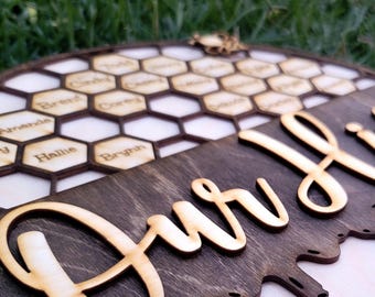 Add-on for Personalized Grandma Bee Hive Sign: Grandchildren Names Family Tree