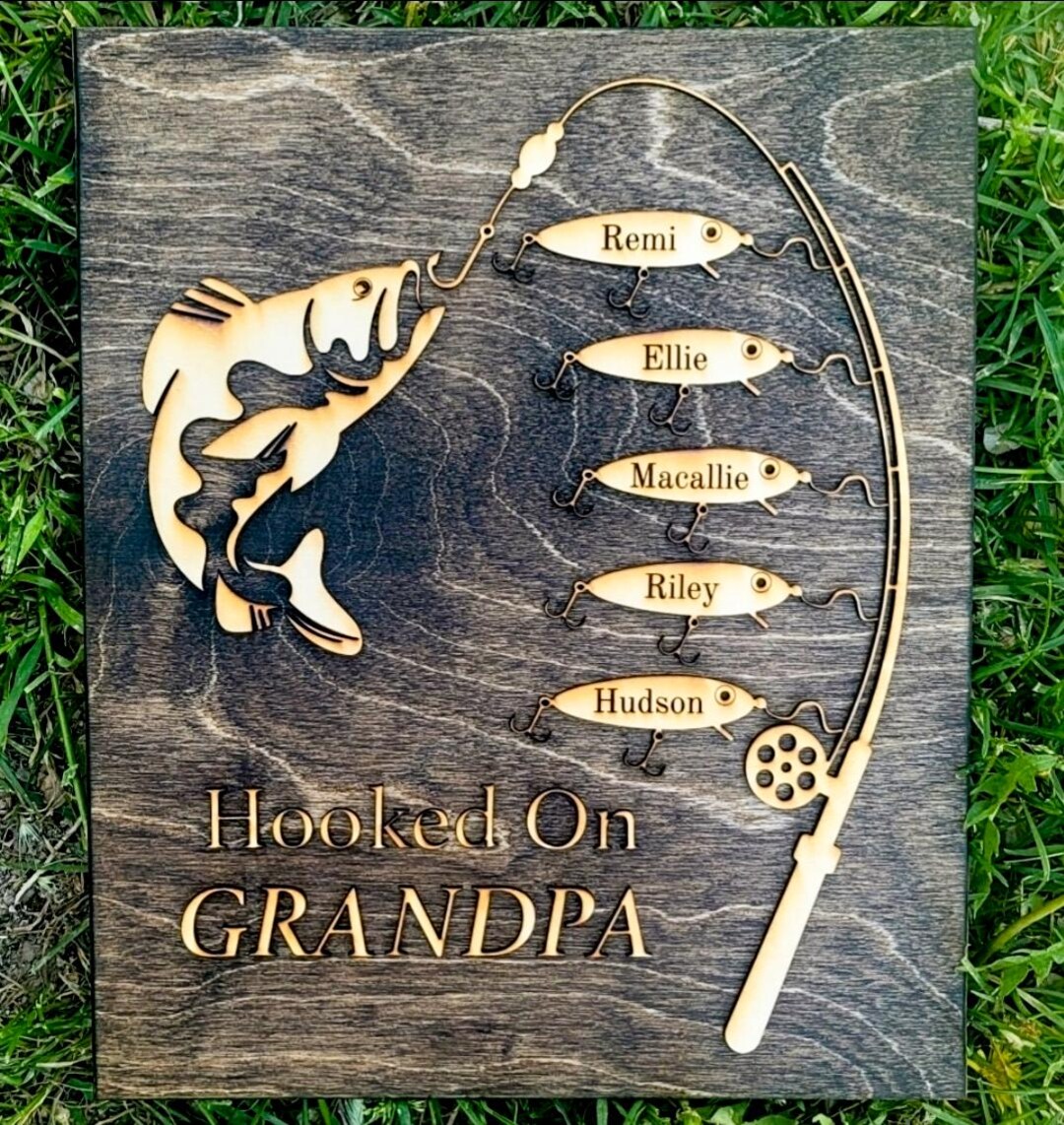Gift for Grandpa Papa Father's Day Fishing Gifts Poppy Dad Fishing Trip ...