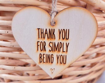 Galentine Gift Ornament Thank You for Simply Being You Friendship Basket Bulk Gifts