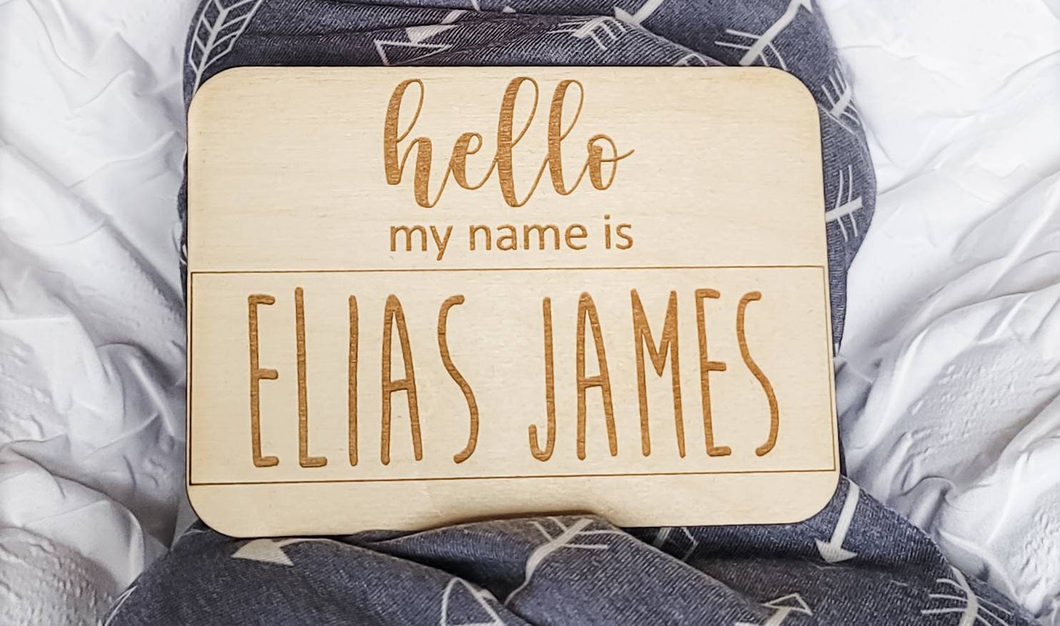 Newborn Baby Wooden Nametag Photo Prop Etsy