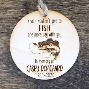 Fishing in Heaven Ornament Fisherman Angel Memorial Christmas Tree
