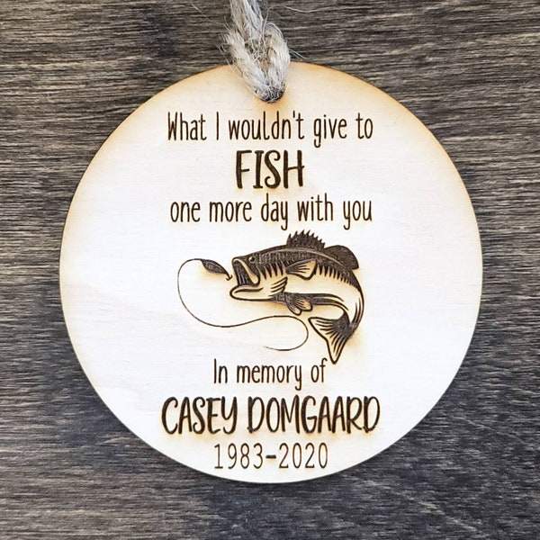 Fishing in Heaven Ornament Fisherman Angel Memorial Christmas Tree