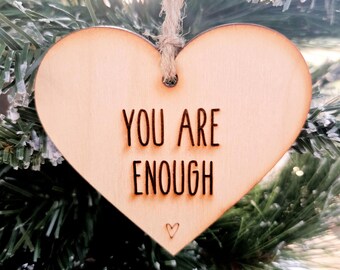 You Are Enough Gift Tag Ornament Simple Gift for Friends Family Bulk Pricing Available