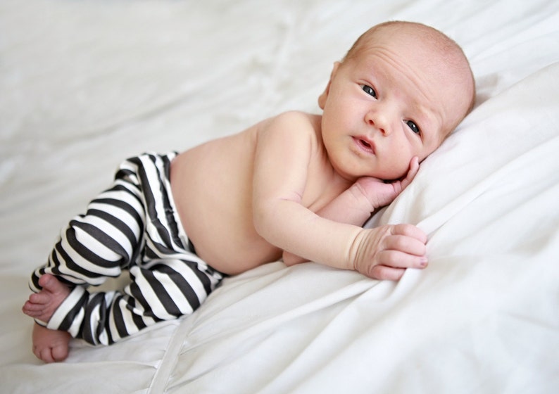 infant leggings baby girl leggings black and white stripe baby leggings organic baby leggings Baby leggings baby boy leggings