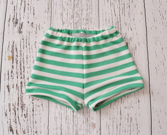 green baby shorts