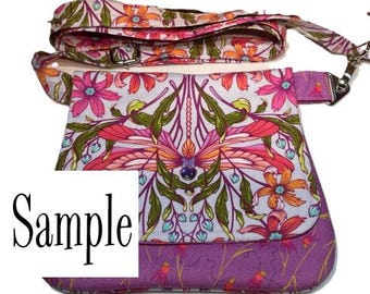 Handcrafted, One-of-a-Kind, Fabric Crossbody