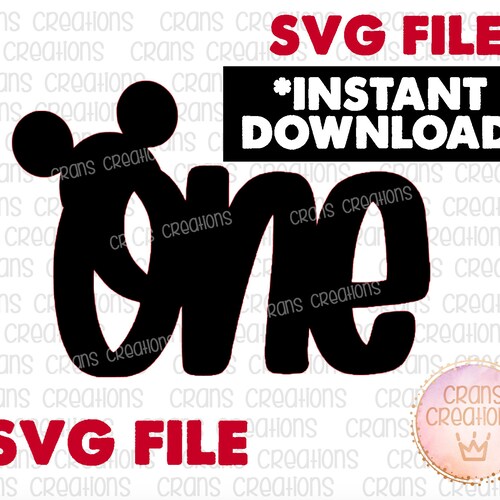 Mickey Mouse One Svg Mickey Mouse Svg Onederful Svg One Etsy