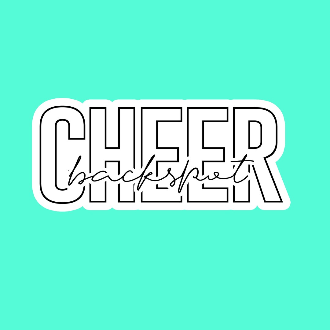 Cheerleading BACKSPOT Sticker. Cheerleading Competition Sticker Etsy