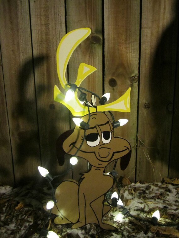 Grinch Yard Art Max Is Stealing Christmas Decorations Outdoor Etsy