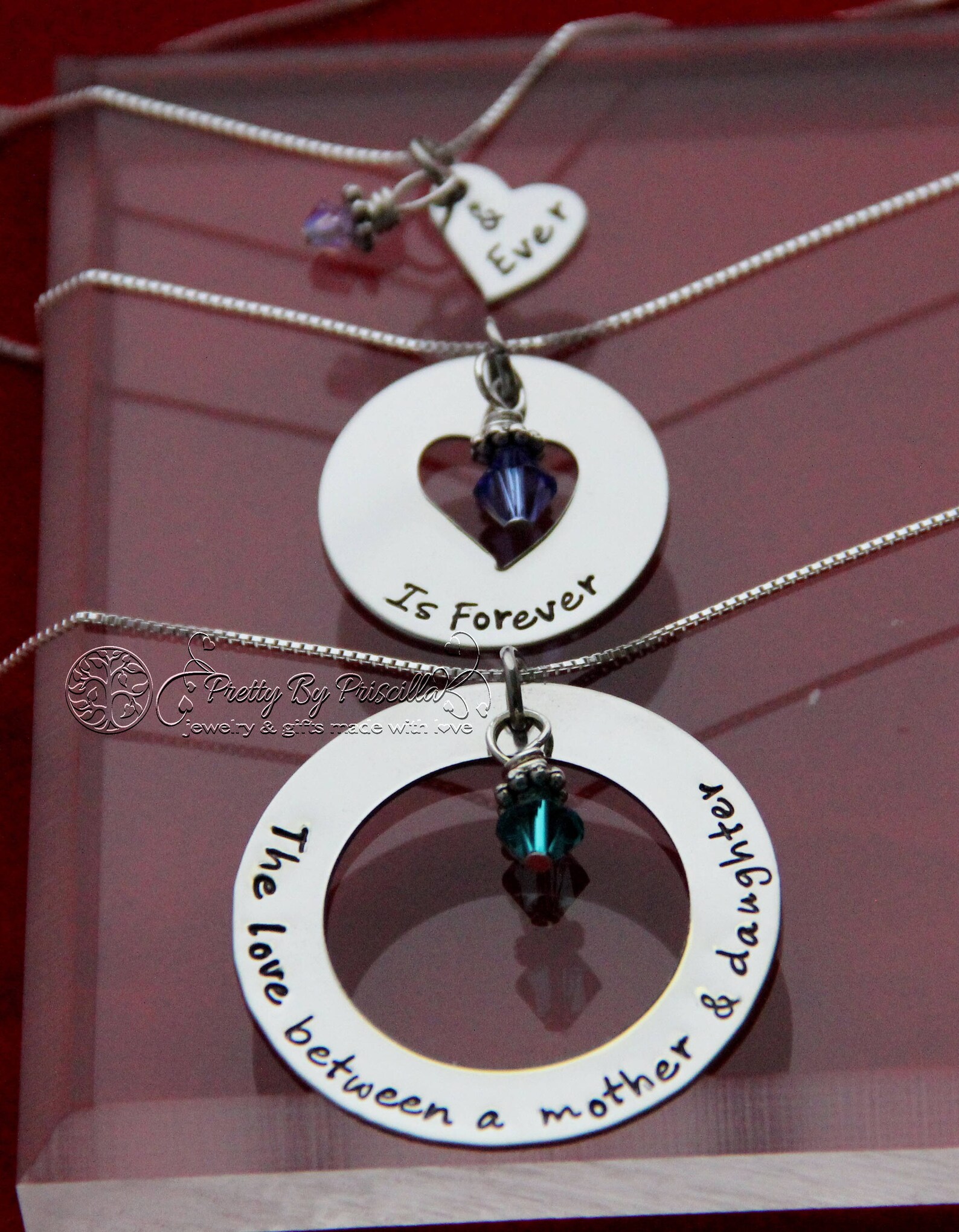 Mother Daughter Jewelry Grandmother Mother Daughter Necklace Etsy