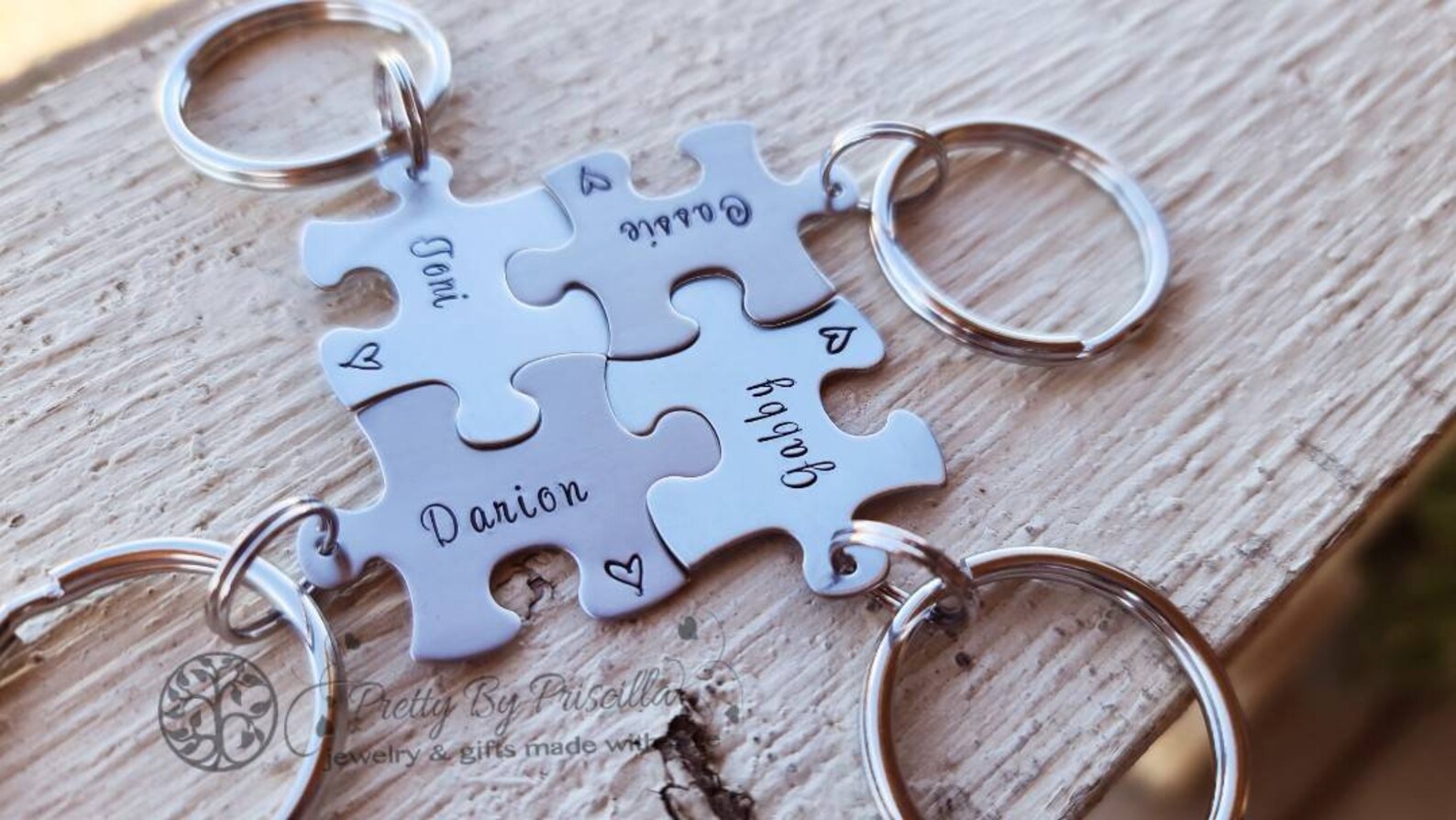 Puzzle Piece Keychain Unique Personalized Gift for Friends/bf Etsy