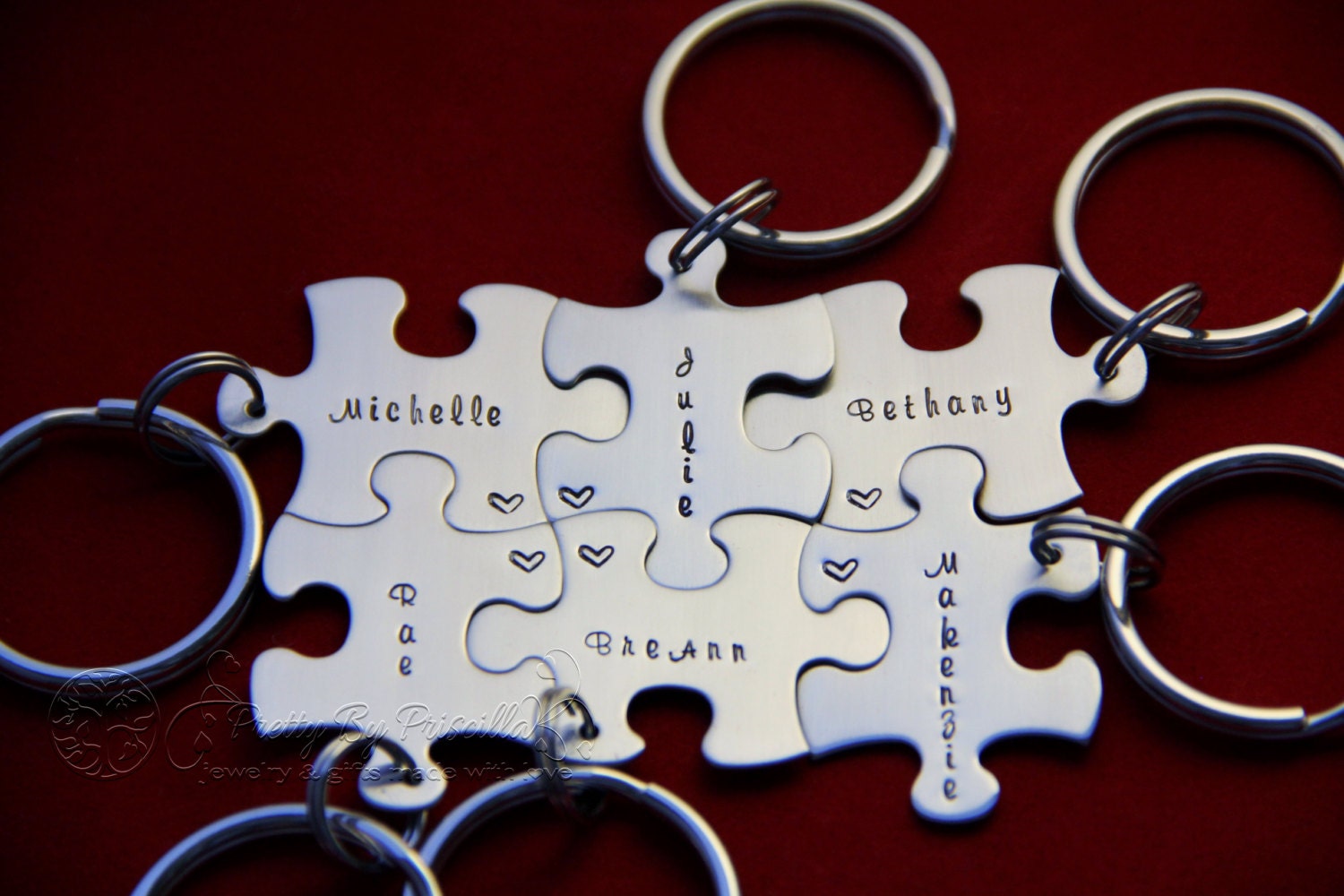 Puzzle Piece Keychain Unique Personalized Group Gift for Etsy