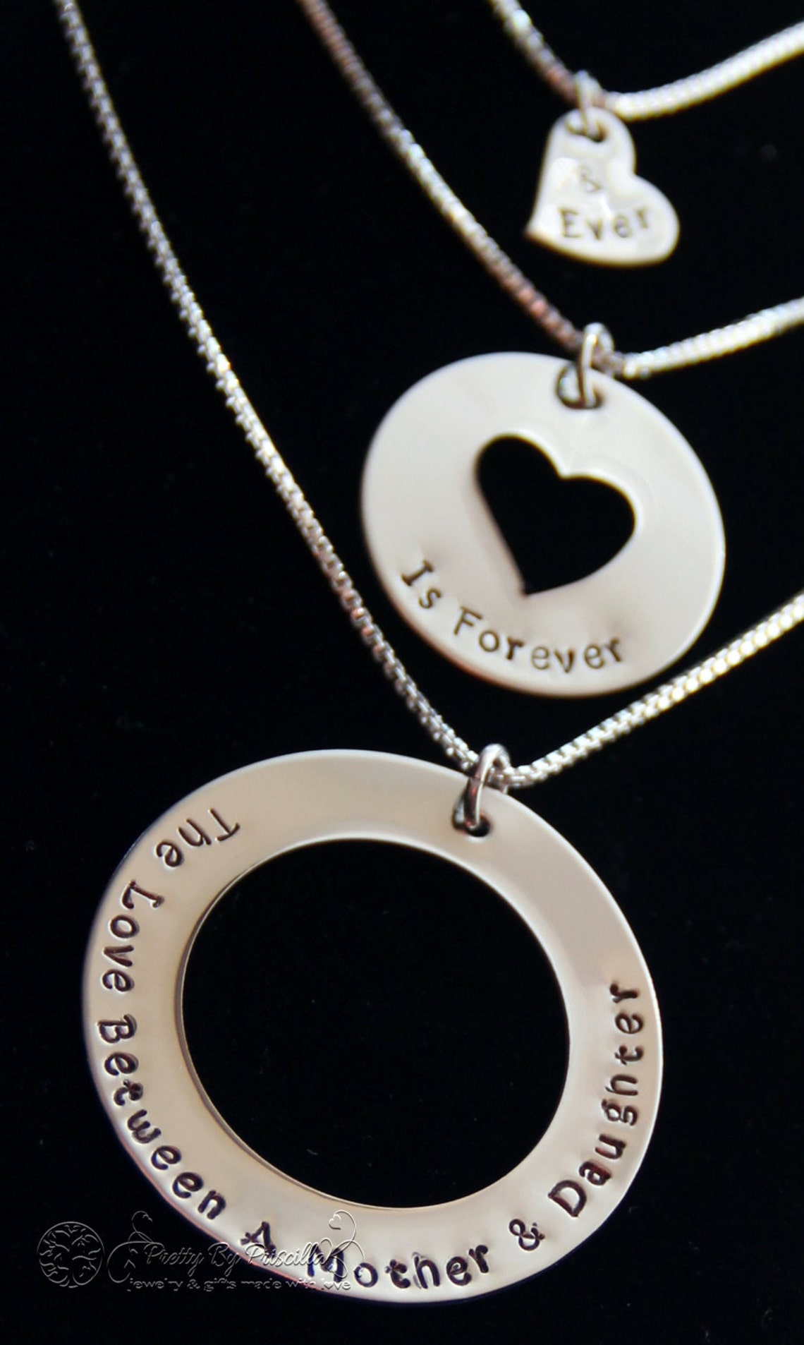 Mother Daughter Jewelry Grandmother Mother Daughter Necklace Etsy