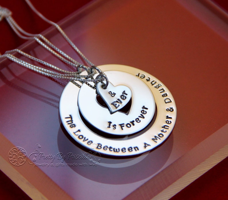 Mother Daughter Jewelry Grandmother Mother Daughter Necklace Etsy