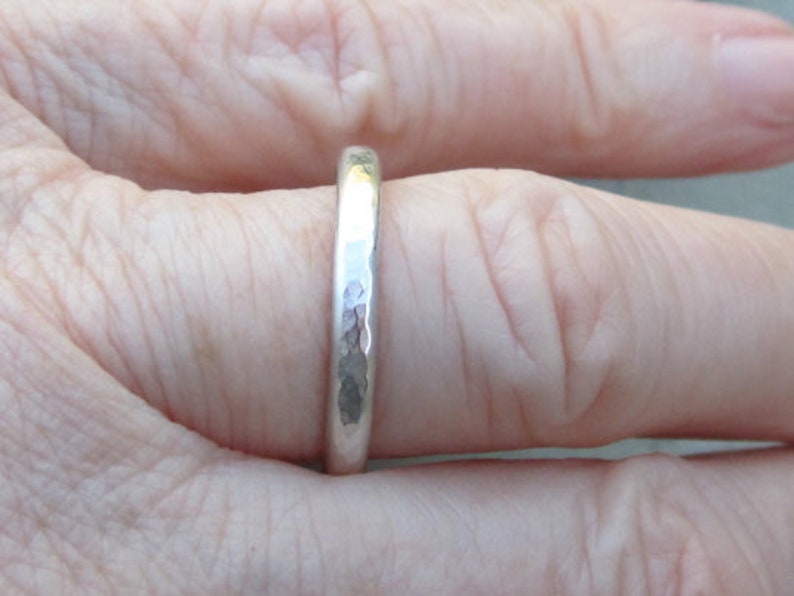 Silver Wedding Band Argentium Sterling Silver Half Round Band