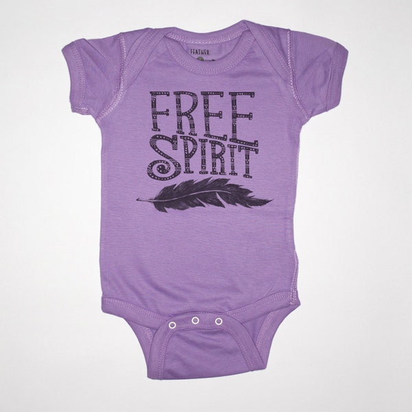 On Sale Free Spirit Baby Onsie, Boho Baby Clothes, Baby Shower Gift, Baby Girl Onesie by Feather 4 Arrow