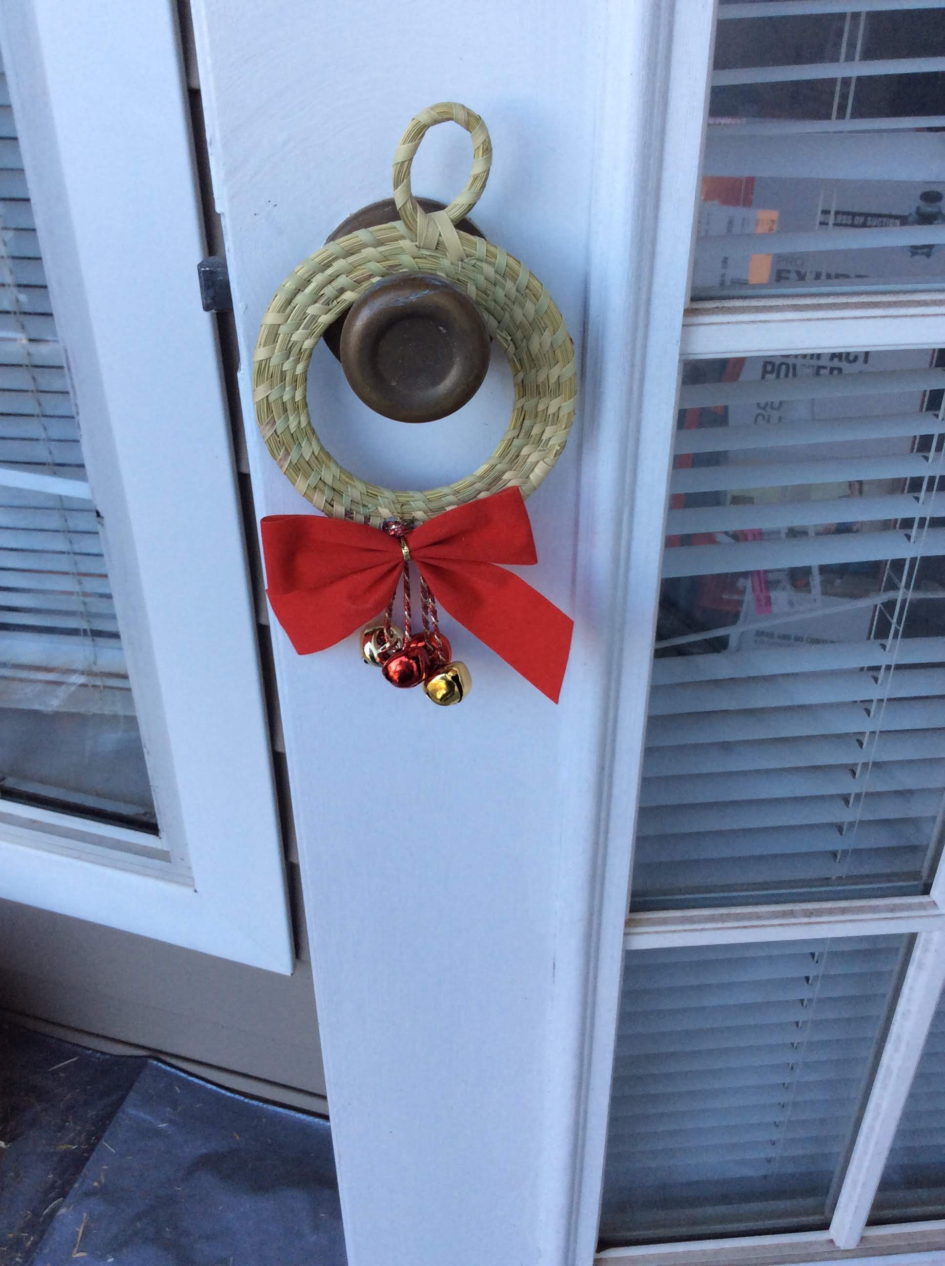 Sweetgrass Christmas Door Knob Hanger With Bells Etsy UK