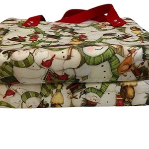 Rustic Snowman WN1411112CL Quilted Tote Bag main image 1