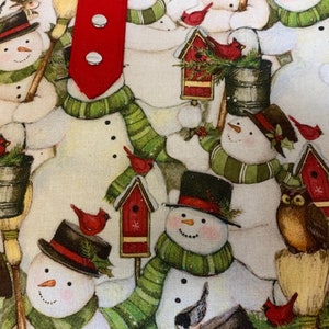 Rustic Snowman WN1411112CL Quilted Tote Bag