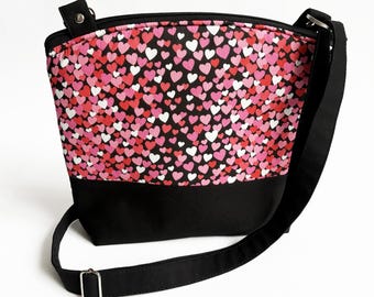 Handmade Heart Pattern Crossbody Bag – Lightweight Valentine's Purse