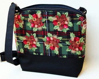 Christmas Plaid Crossbody Purse: Lightweight Holiday Bag