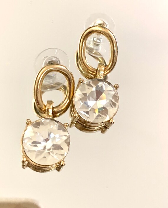 Chunky Vintage Rhinestone Dangles, Ice Crystal an… - image 7