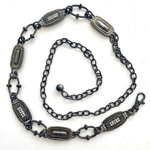 Chicos Rhinestone Chain Belt - Etsy display picture 1