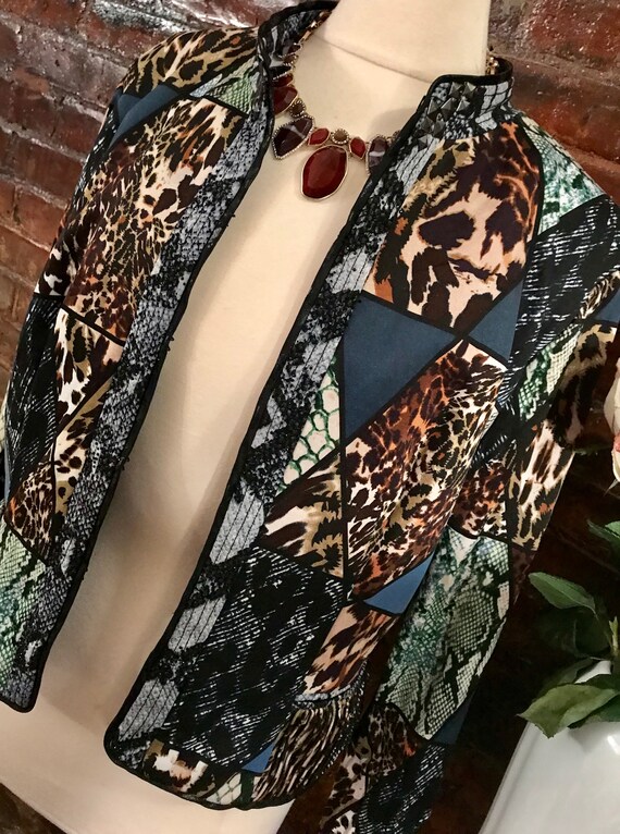 Alberto Makali Leopard Patchwork Jacket, Mod Rave… - image 8