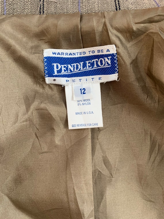 Vintage Pendleton Plaid Jacket, Classic Taupe Wit… - image 7